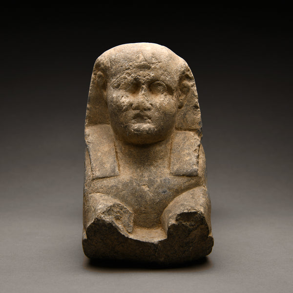 Egyptian Grey Marble Sphinx