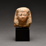Egyptian Painted Sandstone Head of an Official