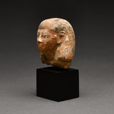 Egyptian Painted Sandstone Head of an Official