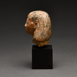 Egyptian Painted Sandstone Head of an Official