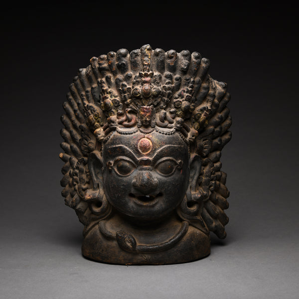 Polychromed Terracotta Mask of Bhairava