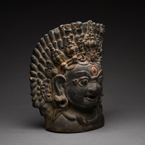 Polychromed Terracotta Mask of Bhairava