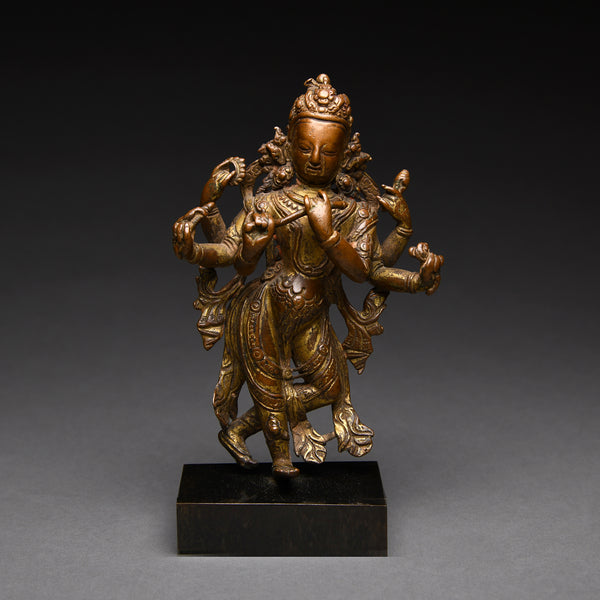 Gilt Copper Figure of Krishna
