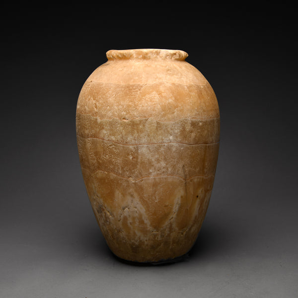 Large Egyptian Alabaster Jar