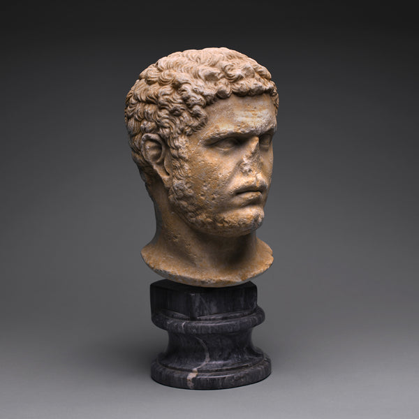 Roman Marble Portrait Head of Caracalla