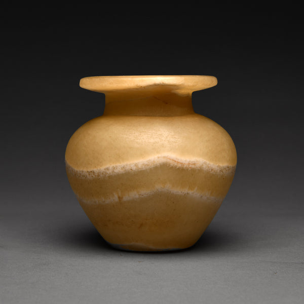 Large Egyptian Alabaster Kohl Jar