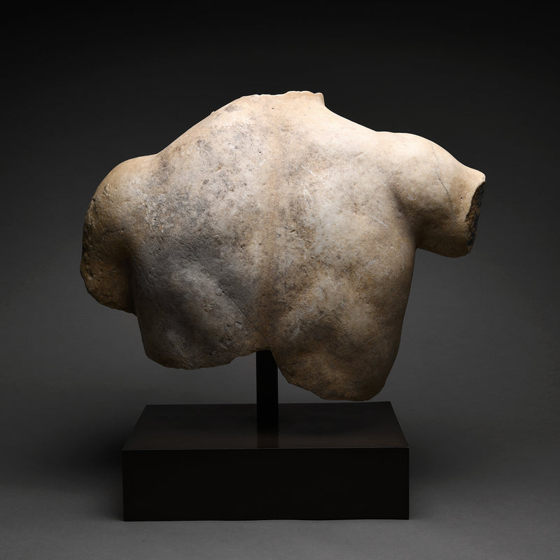 Imperial Roman Marble Torso Fragment of a Heroic Male Youth
