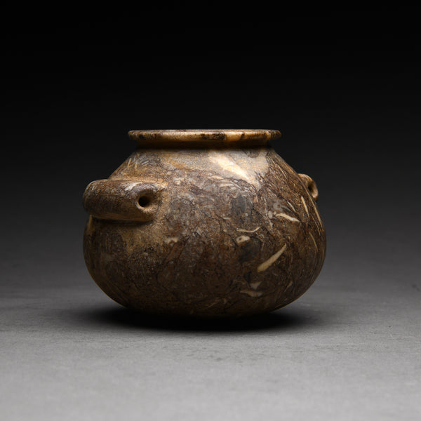 Pre-Dynastic Speckled Granite Squat Vessel