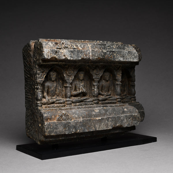 Pala Blackstone Votive Stupa Base Fragment