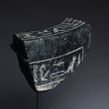 Egyptian Granite Vessel Fragment with Hieroglyphs