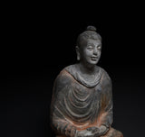 Gandharan Stucco Figure of the Seated Buddha