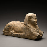 Egyptian Grey Marble Sphinx