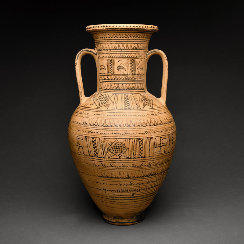 Greek Geometric Pottery Amphora