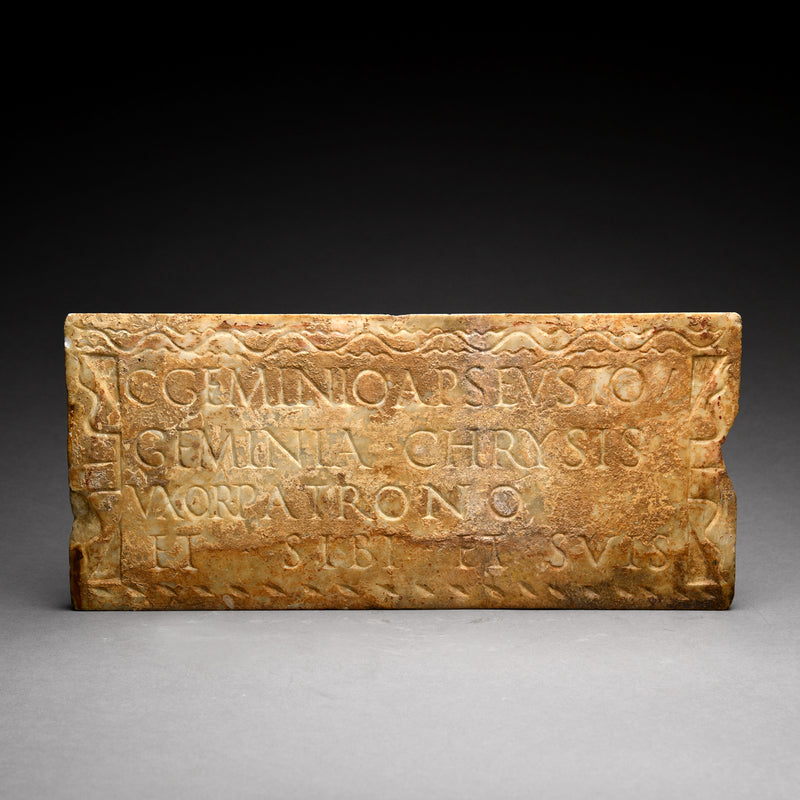 Roman Marble Inscribed Panel