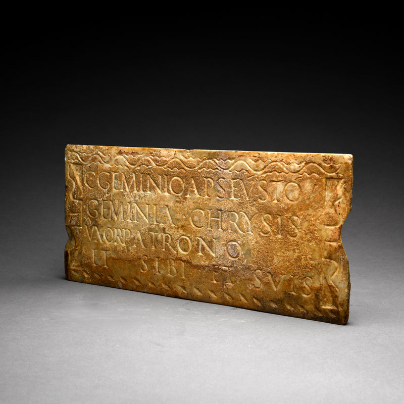 Roman Marble Inscribed Panel