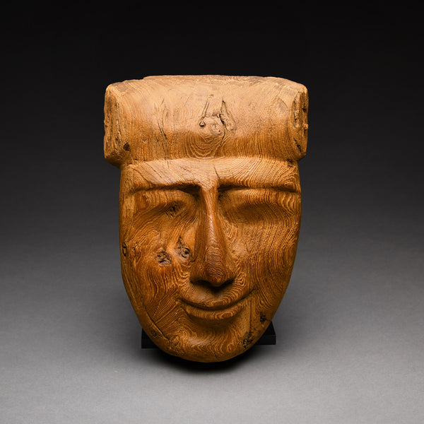 Egyptian Wood Sarcophagus Mask