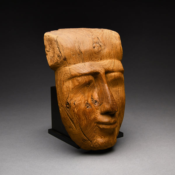 Egyptian Wood Sarcophagus Mask