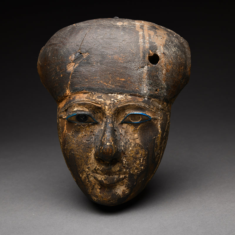 Egyptian Wood Mummy Mask