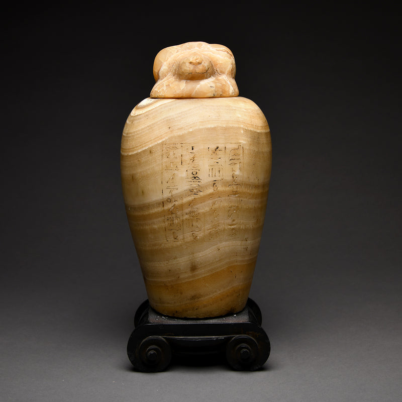 Egyptian Alabaster Canopic Jar