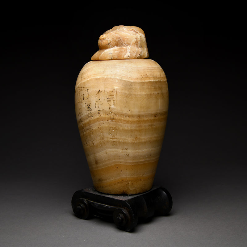 Egyptian Alabaster Canopic Jar