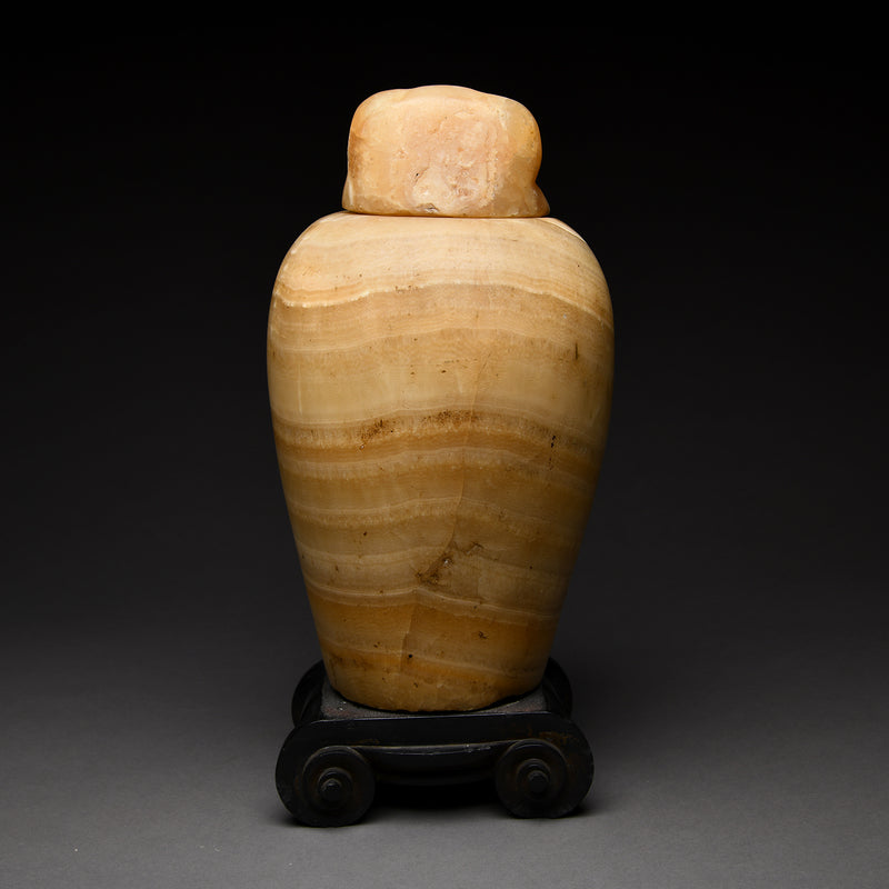 Egyptian Alabaster Canopic Jar