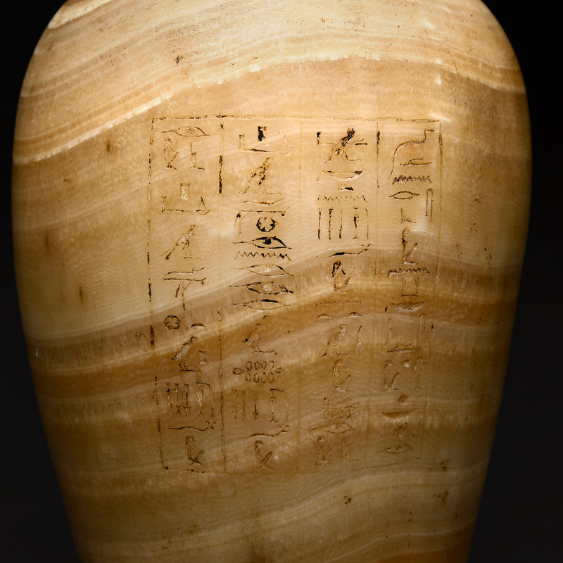 Egyptian Alabaster Canopic Jar