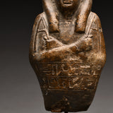 Egyptian Fragmentary Serpentine Shabti for Petamenope