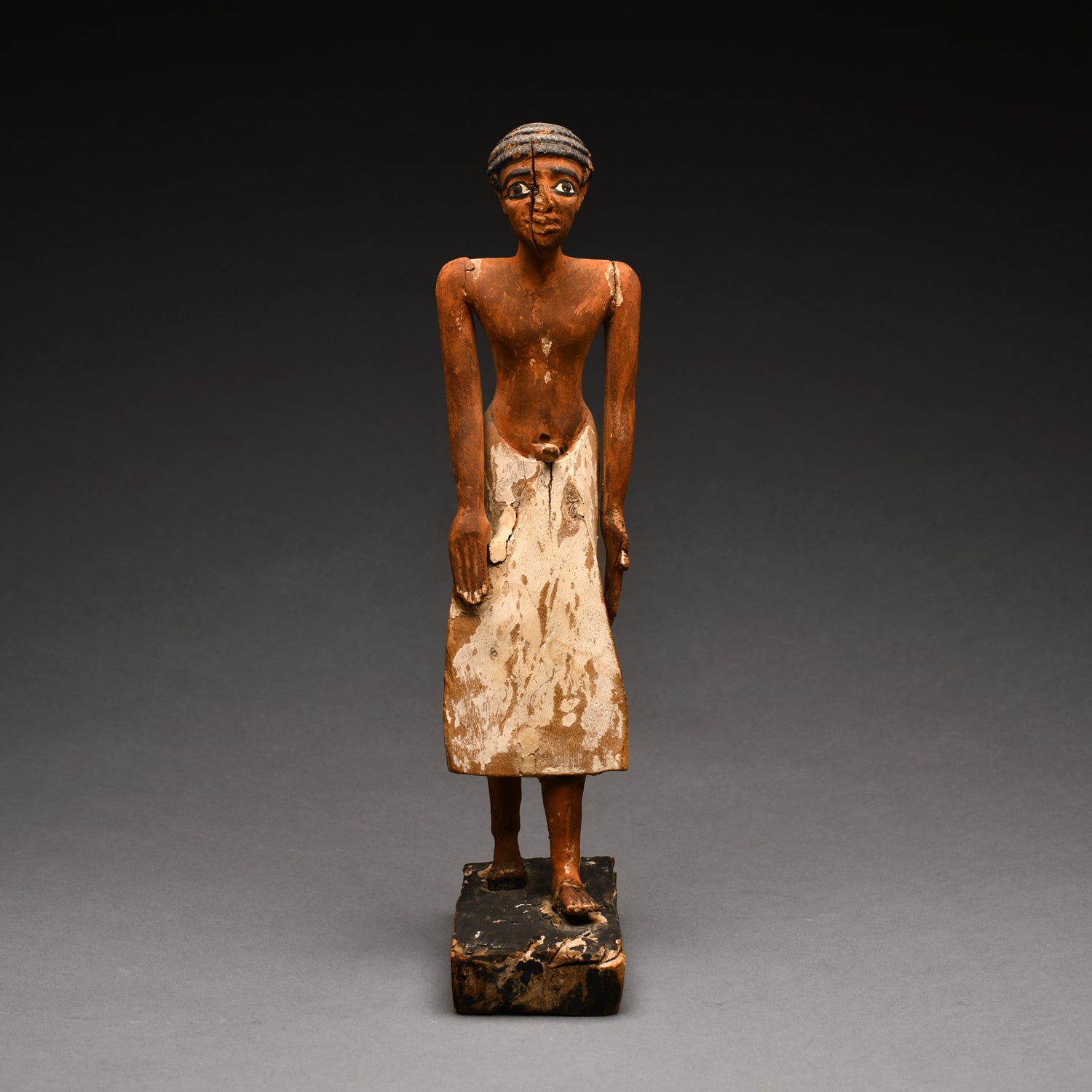 Old Kingdom Painted Wood Figure of an Official – monumentgalleryla