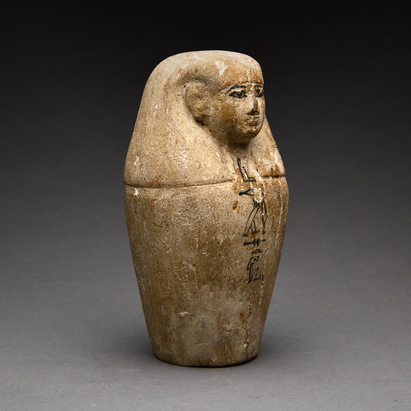 Egyptian Wood Dummy Canopic Jar