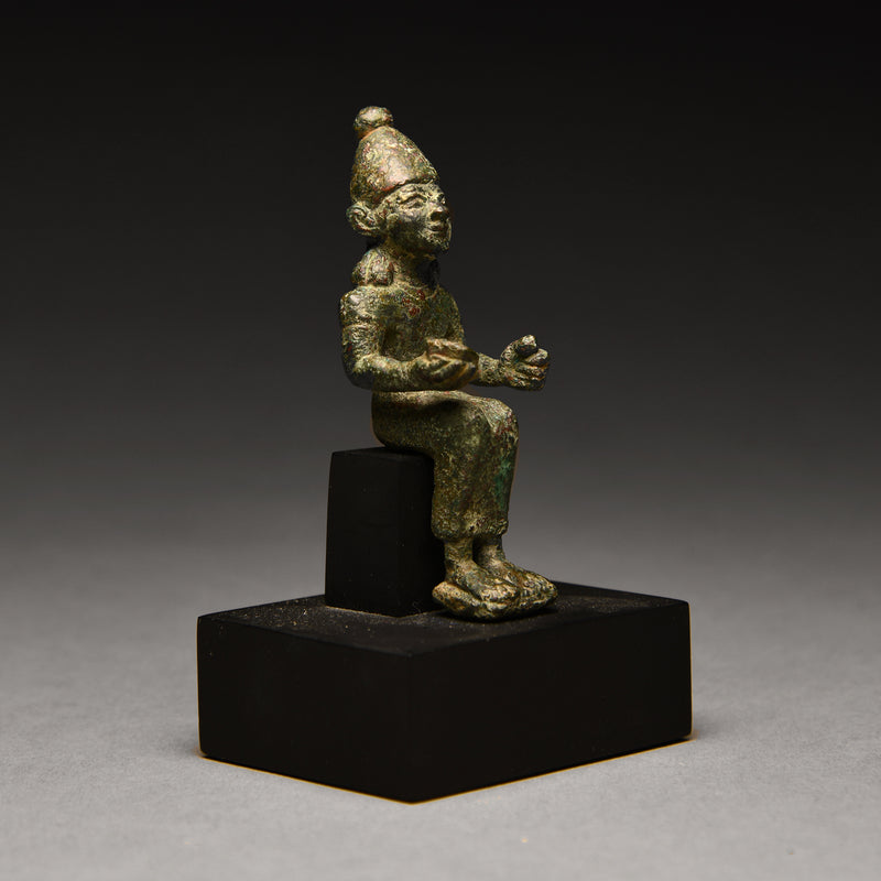 Syro-Canaanite Bronze Seated Figure
