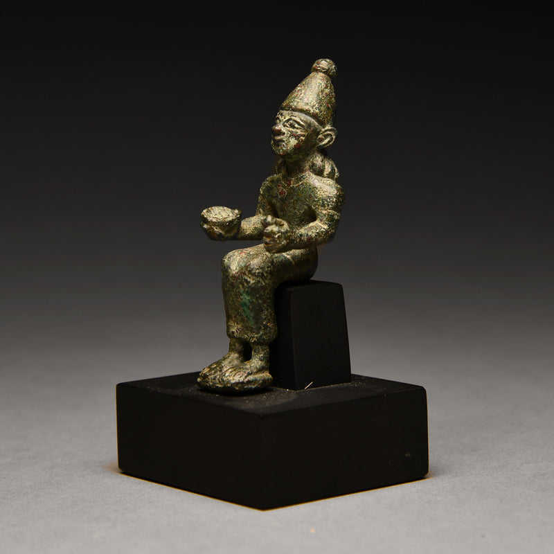 Syro-Canaanite Bronze Seated Figure
