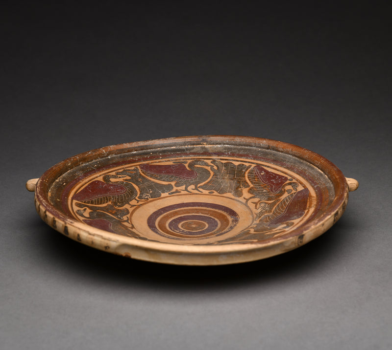 Etrusco-Corinthian Black-Figured Plate