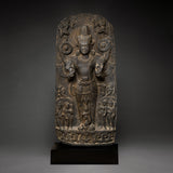 Large Black Stone Stele of Surya