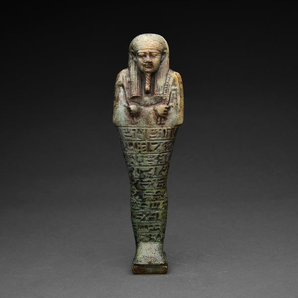 Egyptian Pale Green Faience Shabti for Heneb-heneb