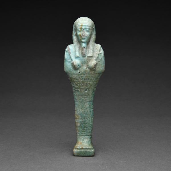 Egyptian Pale Turquoise Faience Shabti