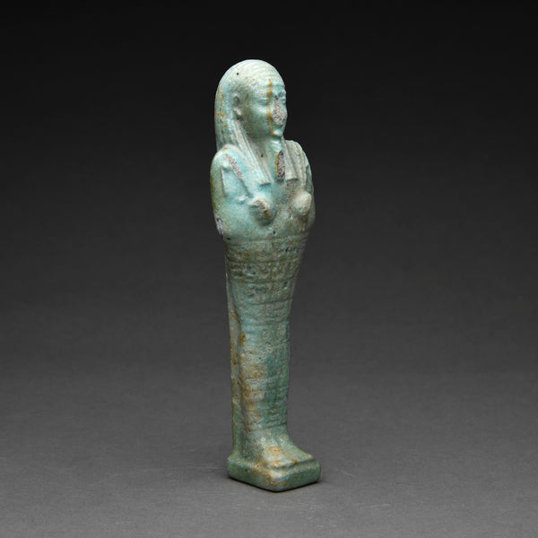 Egyptian Pale Turquoise Faience Shabti