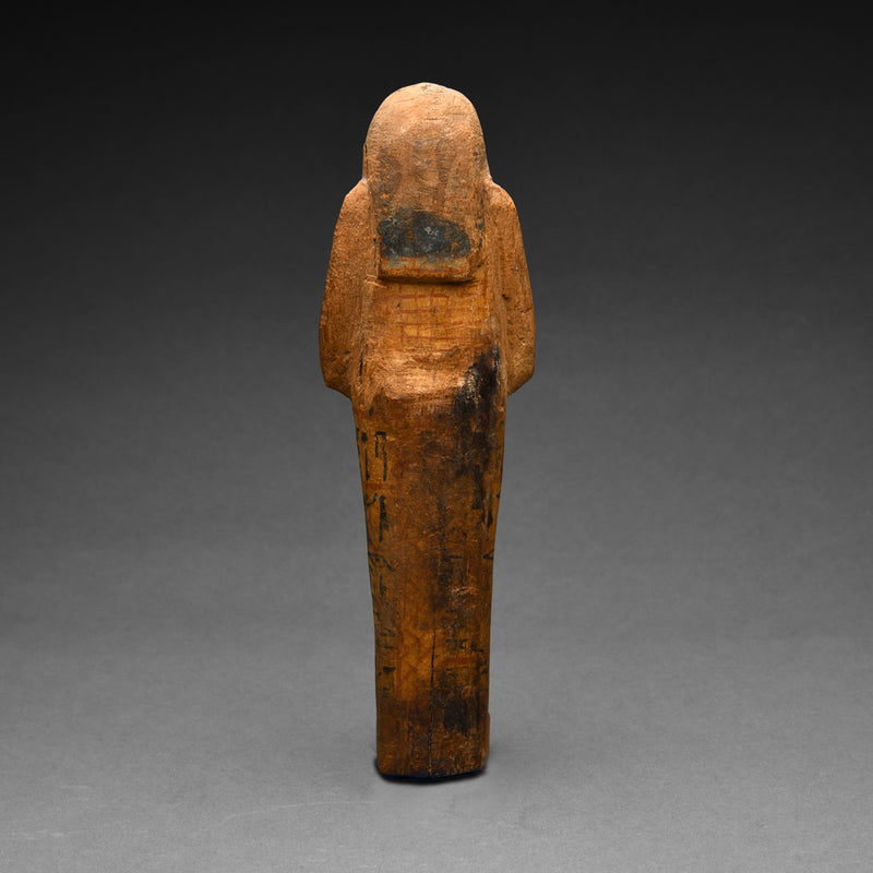 Egyptian Painted Wood Shabti for Aset