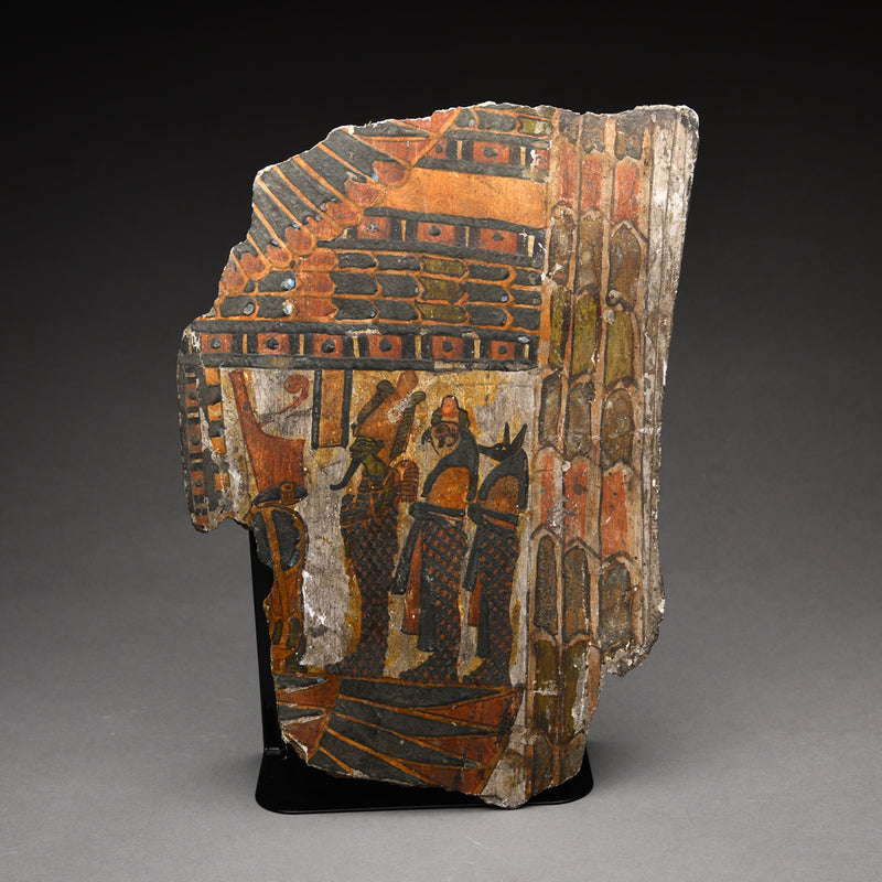 Two Egyptian Painted Cartonnage Fragments