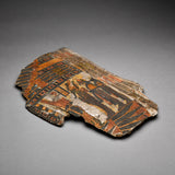 Two Egyptian Painted Cartonnage Fragments
