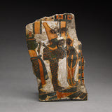 Two Egyptian Painted Cartonnage Fragments