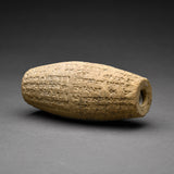 A NEO-BABYLONIAN CLAY CUNEIFORM FOUNDATION CYLINDER