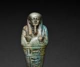 Egyptian Faience Ushabti for the Priest Nacht-Heneb