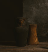 Egyptian Wood Canopic Jar with Stopper