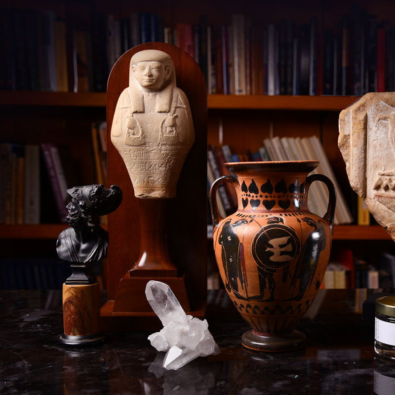 Egyptian Limestone Upper Shabti Fragment