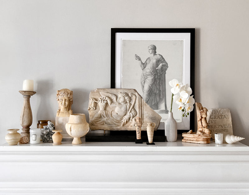 Roman Marble Sarcophagus Lid Fragment