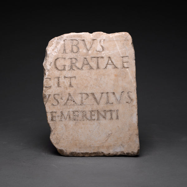 Roman Marble Gravestone Fragment