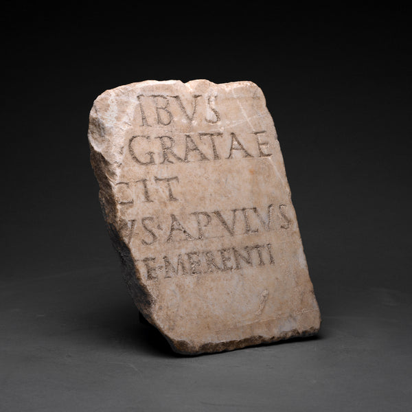 Roman Marble Gravestone Fragment