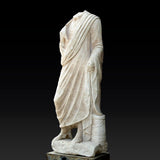 Over Life-Sized Roman Marble Togatus Figure