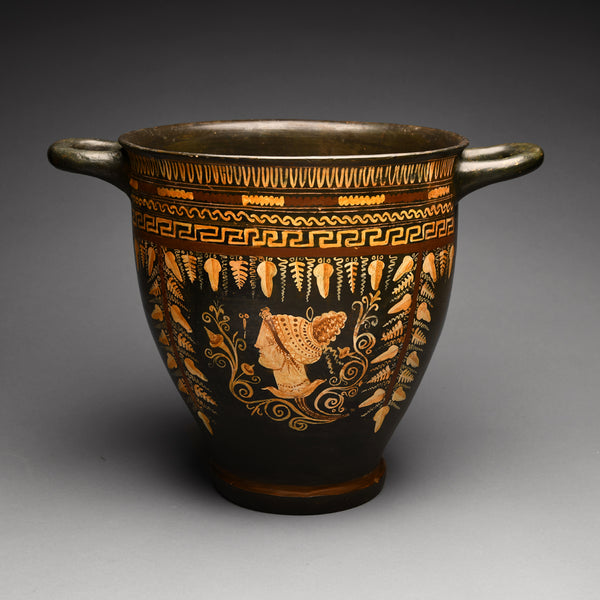 Apulian Gnathian Ware Polychromed Skyphos